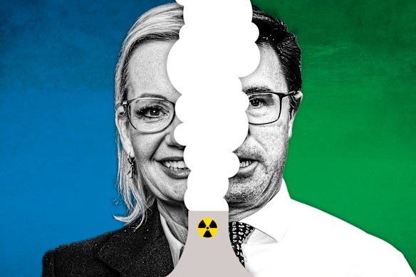 Ley and Littleproud. The Liberal leader did not agree to finance and build seven nuclear power plants.