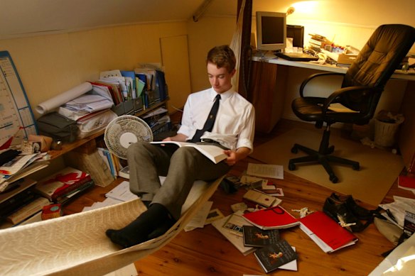 Casey Handmer in 2005. Handmer graduated from Scots College 20 years ago, and received a UAI of 99.70.