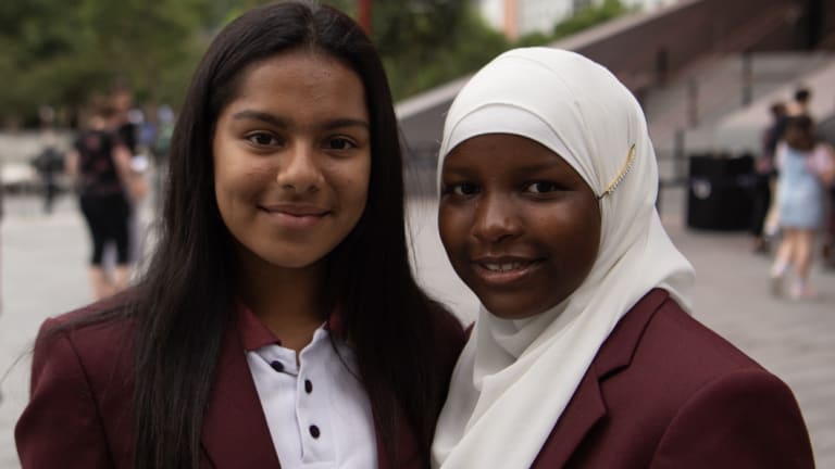 Mariama Bah and Zeenat Razak, both 13, are in year 7 at Chester Hill High School.