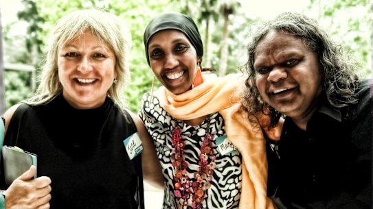 Jane Tewson with Mariam Issa and Russell Smith of Igniting Change, 2011.