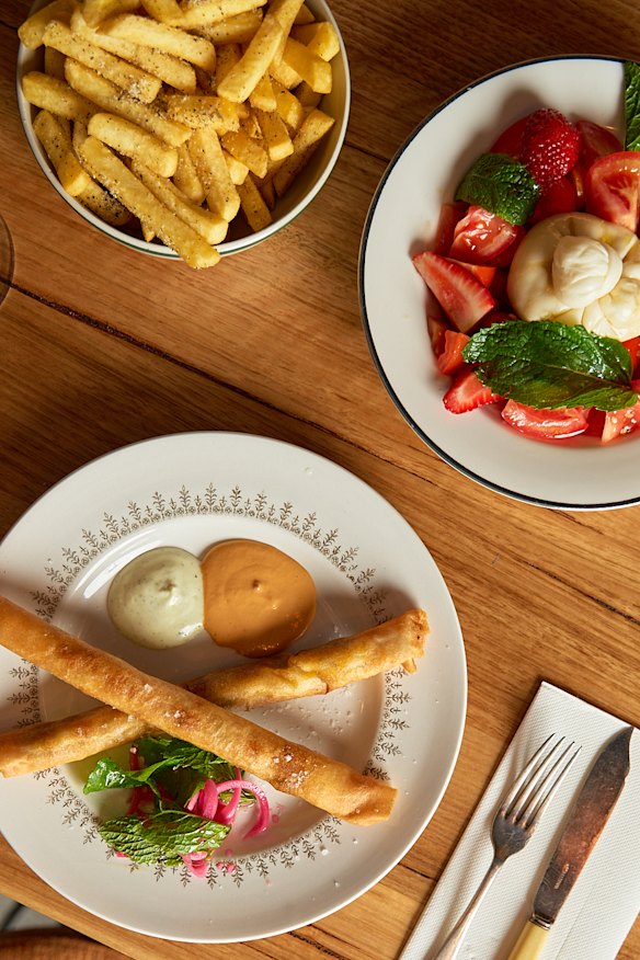 Lamb cigars at Dawn and Mabels come with preserved lemon harissa.