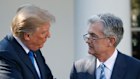 Happier times: Donald Trump and Jerome Powell back in 2017.