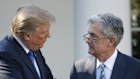 Changing times: President Donald Trump shakes hands in 2017 with Jerome Powell after announcing him as his nominee for the next Federal Reserve chair.