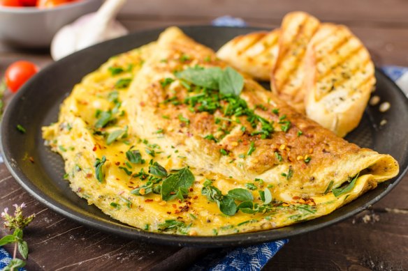 Protein-packed omelettes make a good breakfast option.