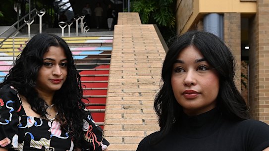 University of NSW students Diya Sengupta and Sabrine Nasri, 20, are both set to pay in excess of $50,000 for their degrees.