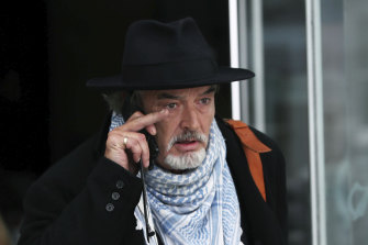 Former journalist Ian Bailey, who is wanted by French authorities investigating the murder of film producer Sophie Toscan du Plantier leaves the High Court in Dublin following an extradition hearing in July 2020. 