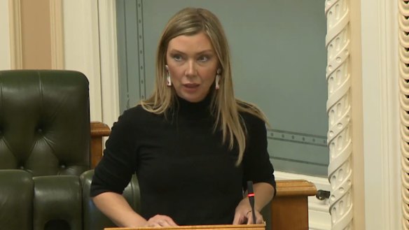 A pointed question from Labor MP Jonty Bush (pictured) sparked a fiery response from Laura Gerber on Wednesday.