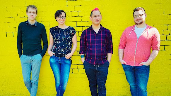 The team behind Florence: Sam Crisp, Kamina Vincent, Ken Wong and Tony Coculuzzi.