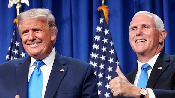 Donald Trump and Mike Pence at the Republican convention.