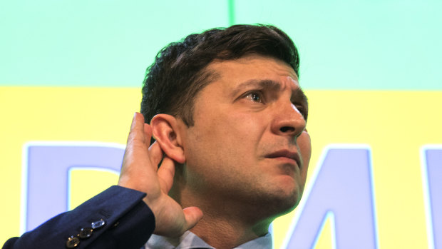 Who's calling?: Ukraine President Volodymyr Zelensky.