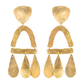 Gardener loves brass earrings from US label We Dream In Colour.