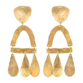 Gardener loves brass earrings from US label We Dream In Colour.