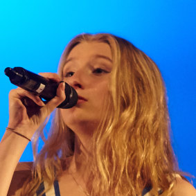 Singer-songwriter Holly Riva, 16, attends the Australian Performing Arts Grammar School.