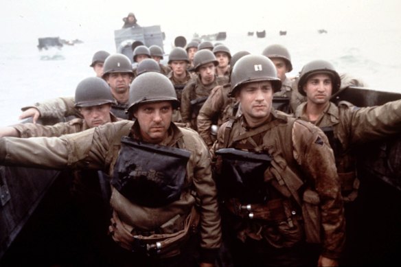 Tom Hanks (right) in Saving Private Ryan.