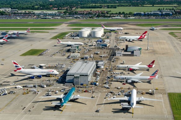 Planes at Heathrow Airport.