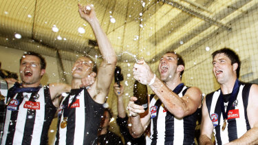 Ben Reid (second from left) with 2010 premiership teammates.