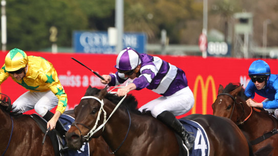 Caballus scores his only win as a two-year-old, which encouraged Darby Racing to buy him for $300,000.