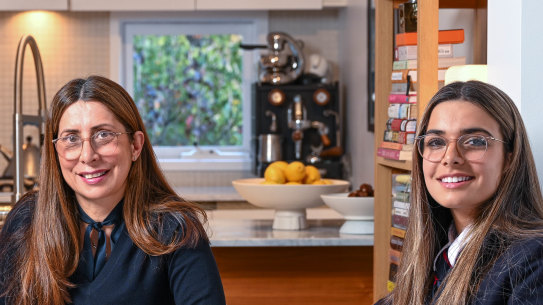 Mary White and daughter Scarlett, who is doing Year 10. 