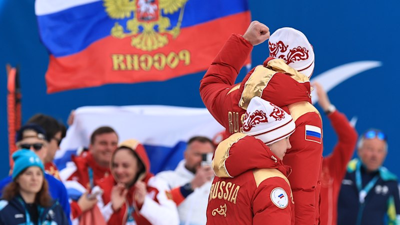 German athletes investigated over podium protest during Russian anthem