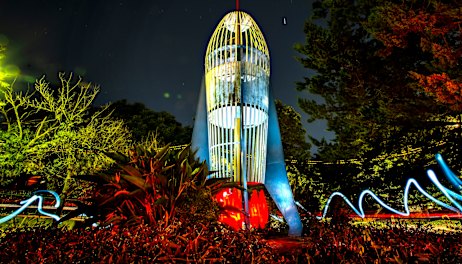 Rocket play equipment in Johnson Park, Dulwich Hill.