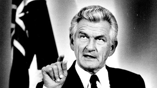 Prime Minister Bob Hawke.