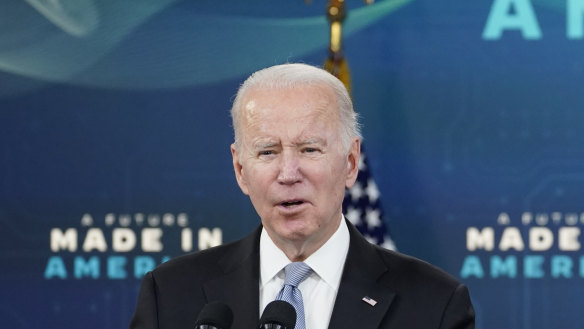 US President Joe Biden is seeking to reduce America’s reliance on Chinese imports.