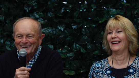 Harvey Norman chairman Gerry Harvey and chief executive Katie Page.
