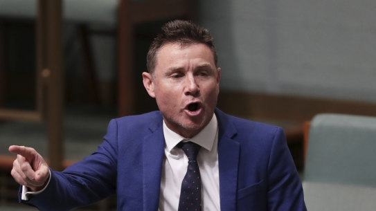 Liberal MP Andrew Laming in Parliament.