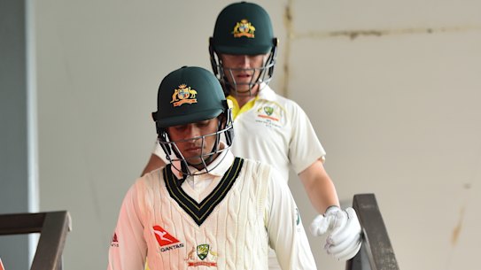 Usman Khawaja and Marcus Harris have duelled for a spot before - during the 2019 Ashes tour.