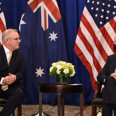 Prime Minister Scott Morrison meets with US President Joe Biden in New York this week. 