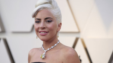 Lady Gaga wearing the Tiffany Diamond at the 91st Academy Awards.