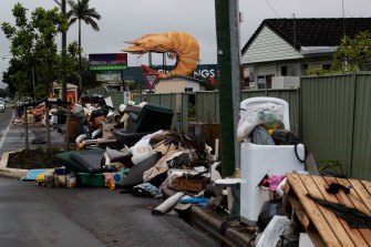 Flood-damaged possessions in Ballina, in the Northern Rivers region of NSW.