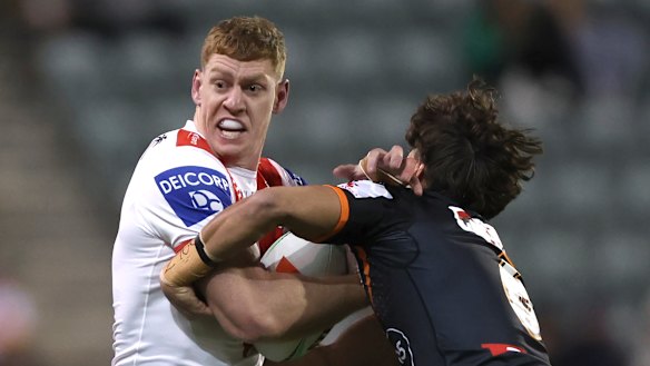 St George Illawarra’s Dan Russell made his NRL debut this month at the age of 27.