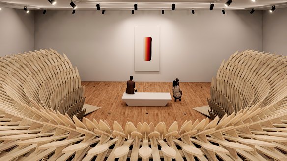 Kengo Kuma and Geoff Nees'
Botanical Pavilion 2020 (render)