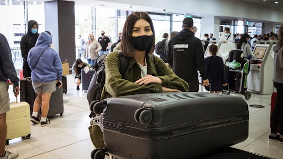 Amy Tregea, in Melbourne for an overnight work trip, faced some delays at Tullamarine on Tuesday - but not as bad as those on Monday. 