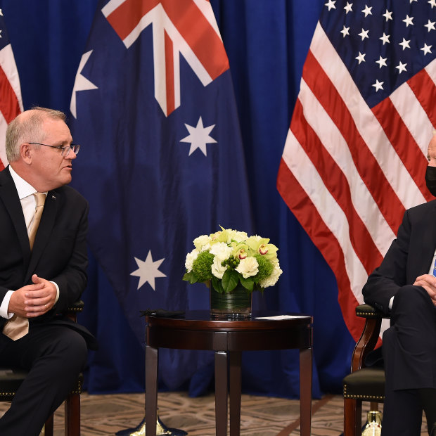 Prime Minister Scott Morrison meets with US President Joe Biden in New York this week. 