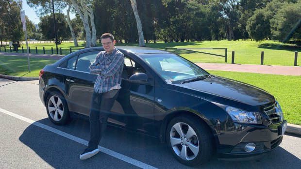 East Perth resident Brandon Secomb decided to list his car on the app to offset costs.  