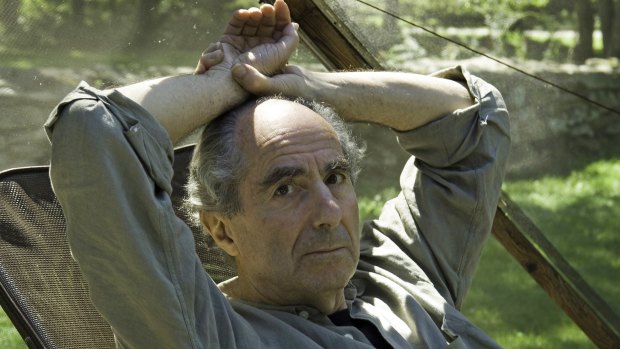 Novelist Philip Roth at home in 2005.  His themes across 27 novels included sex and desire, health and mortality, and Jewishness and its obligations.