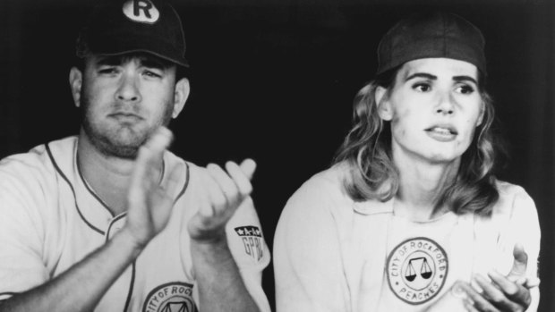 Tom Hanks and Geena Davis starred in "A League Of Their Own,” which was Penny Marshall's second film to gross more than $100m at the US box office. 