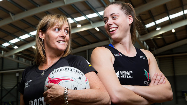 Tayla Honey (right) with her mother Di, who is now head coach of the Victorian Fury.