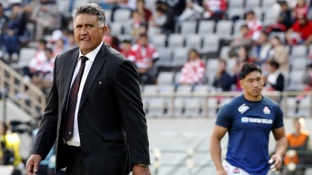 Stirring the pot: Japan coach Jamie Joseph was defiant in the face of Scottish anger. 