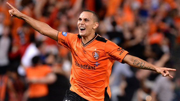 Trailblazer ... Jade North during his last stint in the A-League with Brisbane Roar.