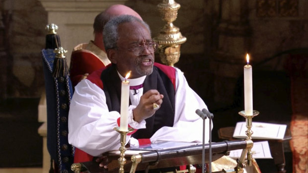 Most Reverend Michael Curry during his emphatic address at the ceremony.