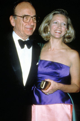 Mrs Murdoch No.2: Rupert and second wife Anna in 1989.