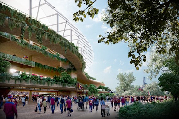 The stadium will be the new home of three-peat AFL premiers Brisbane Lions.