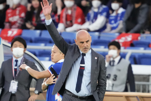 Kevin Muscat during last week’s clash with Urawa Red Diamonds.
