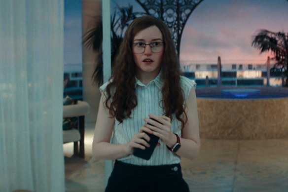 Julia Garner as Caroline Ellison in The Altruists.