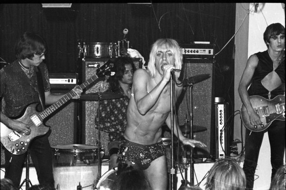 Detroit's seminal punk rockers the Stooges in a scene from Jim Jarmusch's film Gimme Danger. 