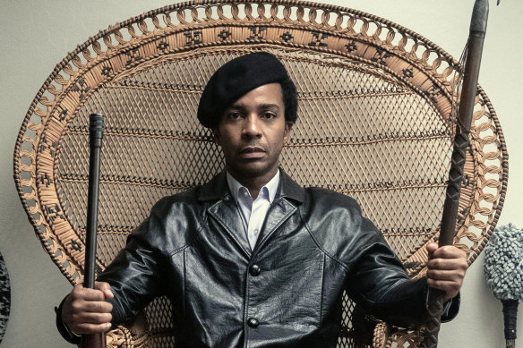 Andre Holland plays Black Panther Party co-founder Huey P. Newton in The Big Cigar.