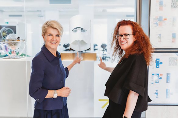 ANU chancellor Julie Bishop and vice chancellor Professor Genevieve Bell in 2022.
